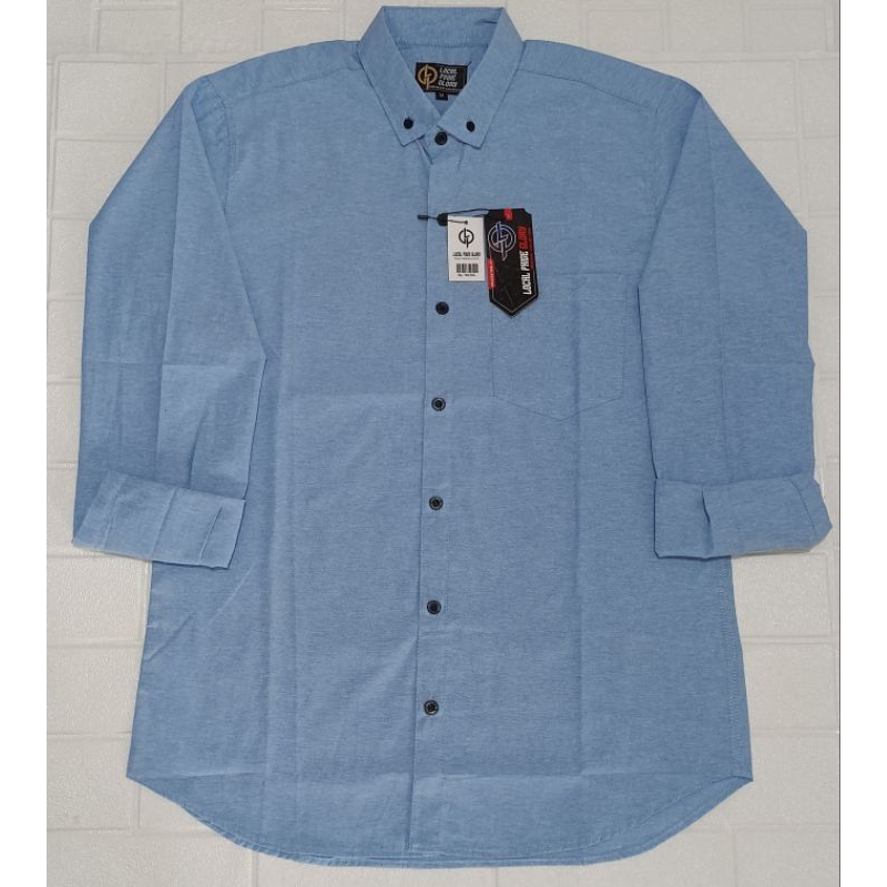 DISKON KEMEJA PANJANG POLOS PRIA WANITA WARNA BIRU MUDA BIRU LANGIT