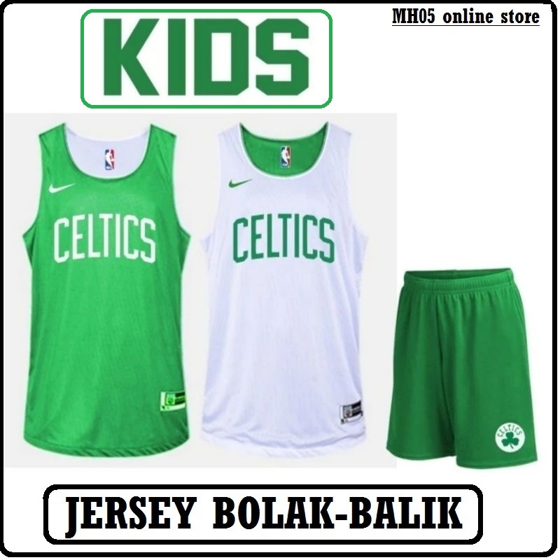 SETELAN JERSEY BASKET ANAK CELTICS SETELAN PRIA/WANITA BAJU BASKET BAJU OLAHRAGA SETELAN