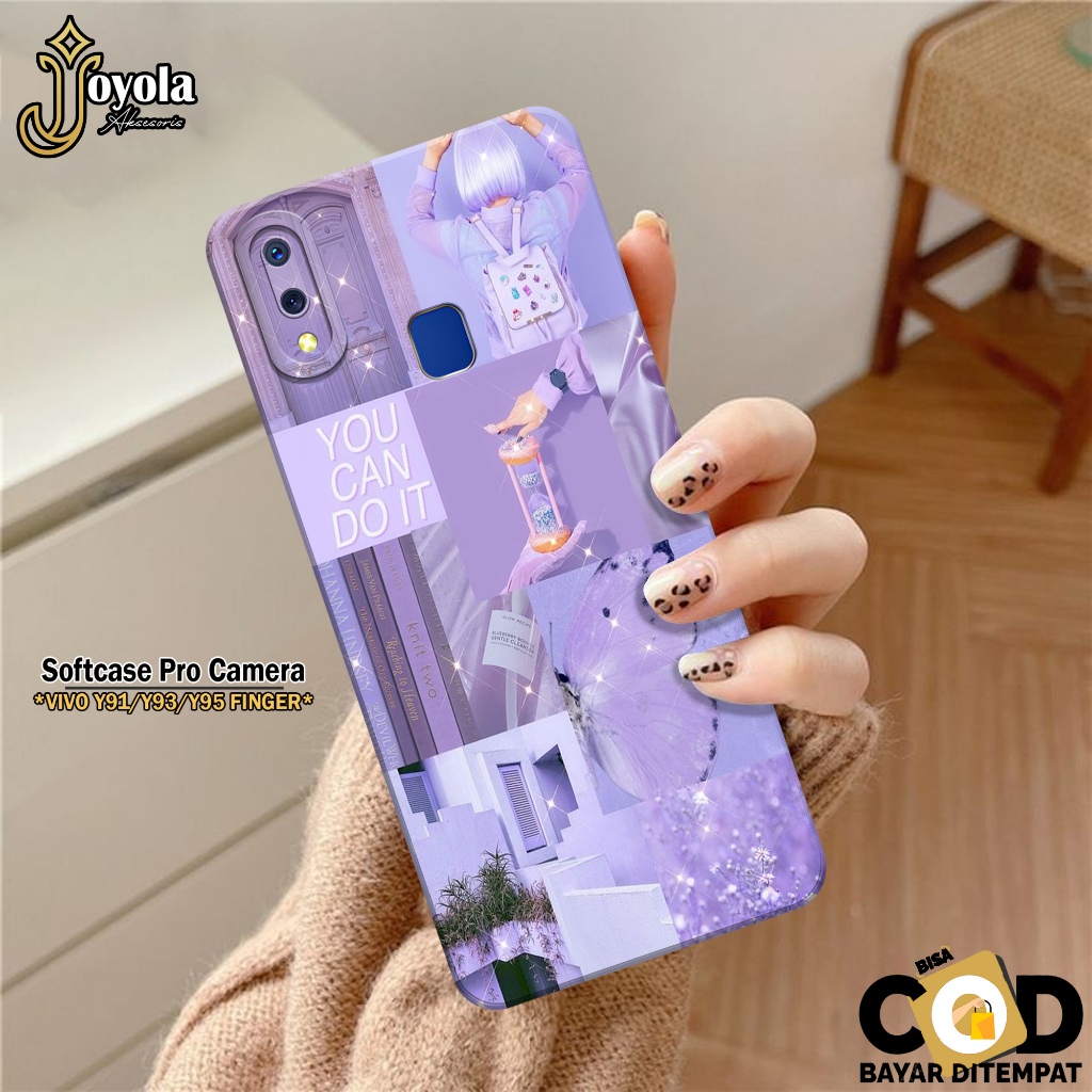 Case VIVO Y91/Y93/Y95 FINGER Fashion Casing Aesthetic Softcase Pro Camera - Case Pelindung Kamera - 