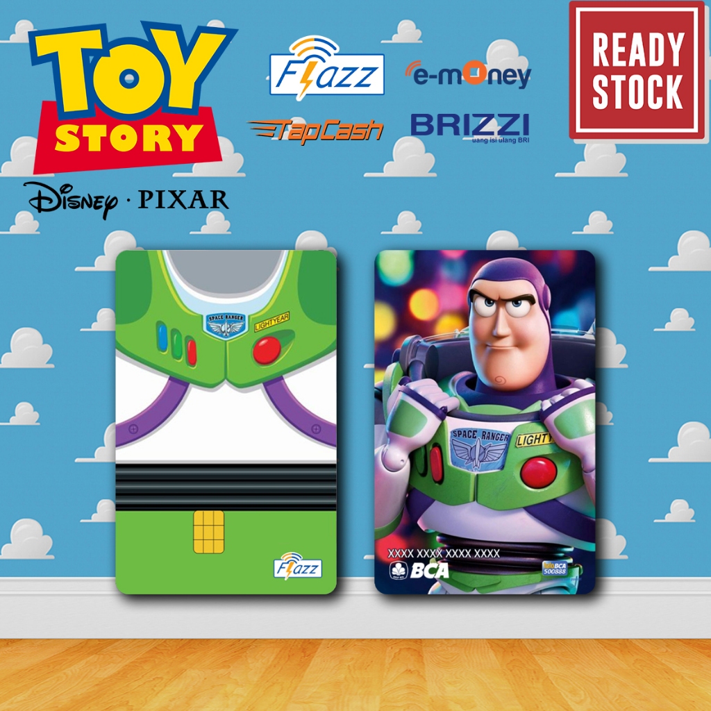 TOY STORY EDITION Emoney Mandiri Flazz BCA gen 2 Brizzi Tapcash Custom kartu E-toll PRINT UV