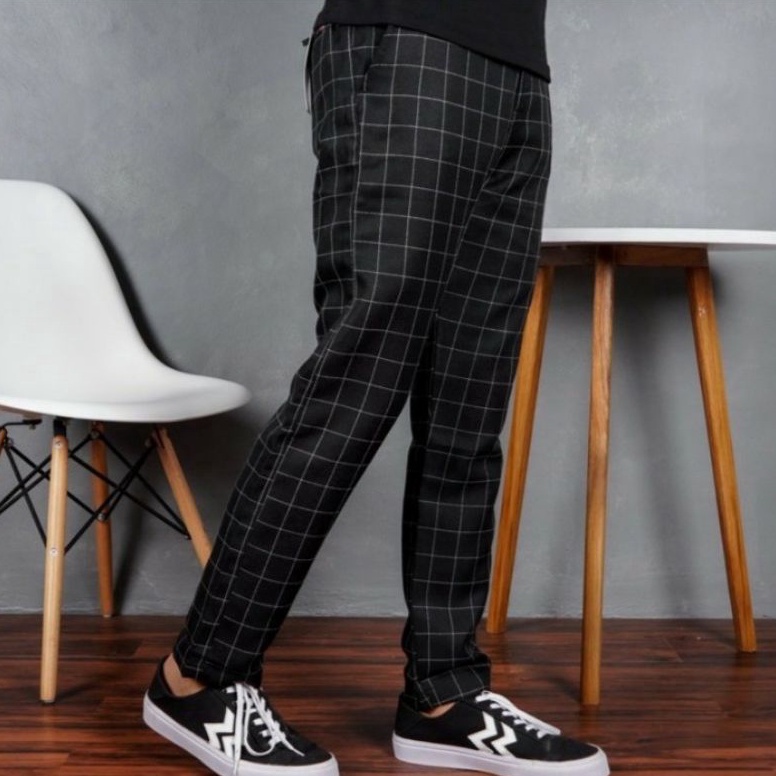 KODE M89D CELANA TARTAN PRIA PREMIUM CELANA CHINO TARTAN DICKIES CELANA KOTAK