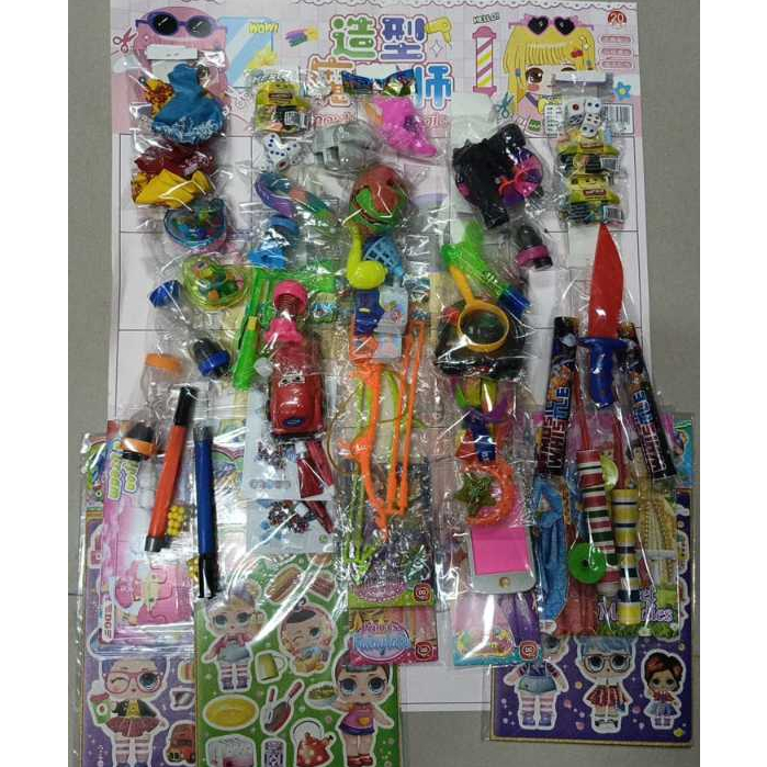 Paket Usaha Mainan Import Warung Anak Mainan Renceng Renteng Serba 1000 isi 50pcs