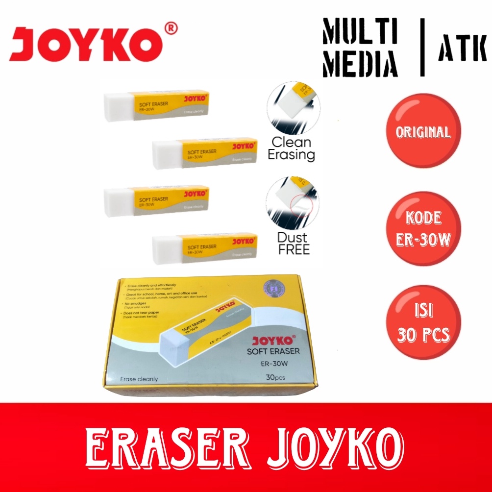 

STIP ERASER PENGHAPUS JOYKO ER3W ISI 3 PCS l B5E5