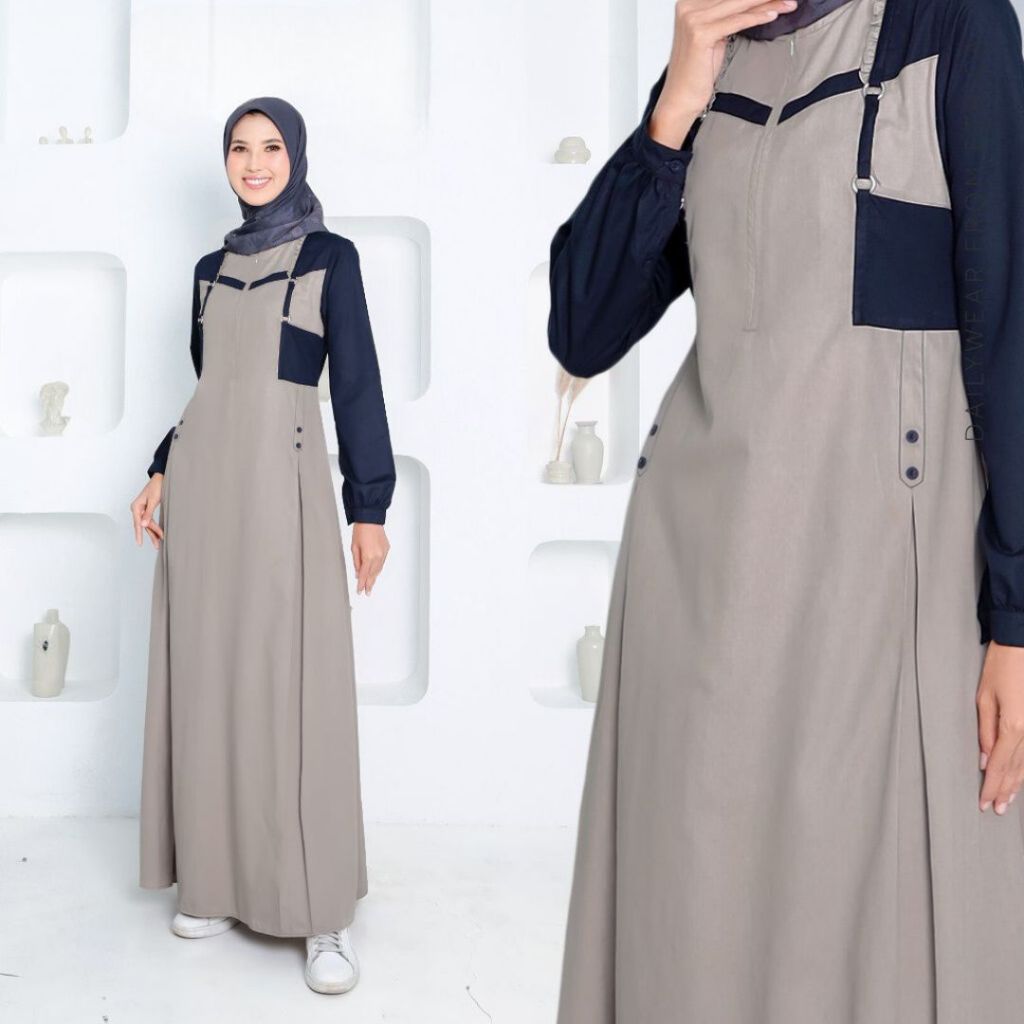 GAMIS ETHICA AYUMI 478 BAHAN OKNARA + VALDENA MODEL BAJU MUSLIM WANITA GAMIS DAILY BUSUI FRIENDLY KE
