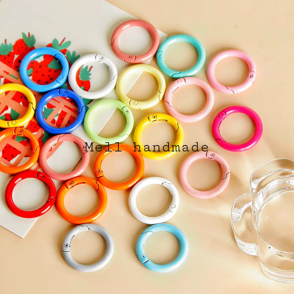Ring Besi Bulat 24mm Warna Warni - Ring Gantungan Kunci Phone strap