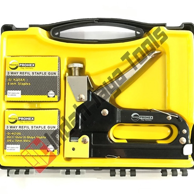 

Staples Gun Tacker PROHEX 3 in 1 Staple Jok Tembak Hekter 3 Way a A2A6