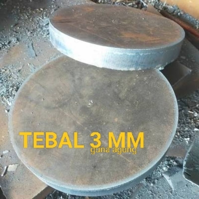PLAT BAJA BULAT TEBAL 3 MM ukuran 18 cm - 24 cm