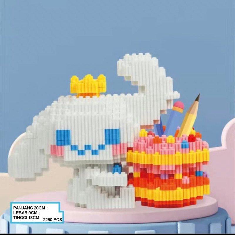 

A7 Lego tempat alat tulis Bentuk Kelinci putih