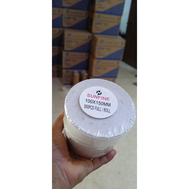 

KERTAS THERMAL LABEL STICKER 500PCS UKURAN A6 100 x 150MM