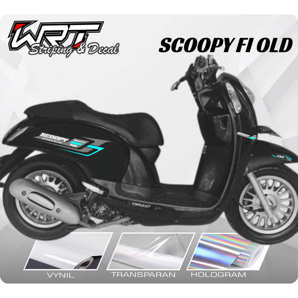Striping Scoopy FI Old-Stiker Decal Scoopy FI Lama 2013-2016 Simpel Elegant (Sudah Terpotong)