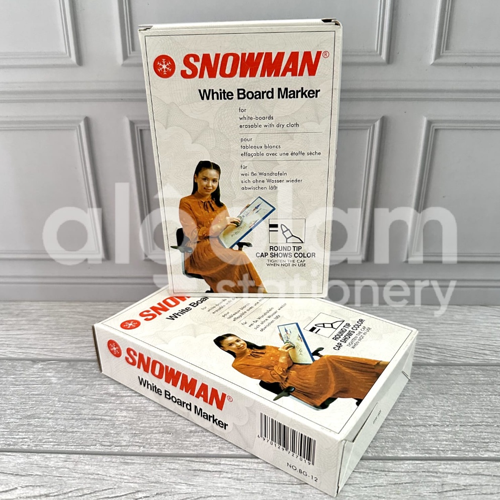 

SELUSIN 12 PCS Spidol Whiteboard Snowman Spidol Boardmarker Snowman Papan Tulis Putih b FF8