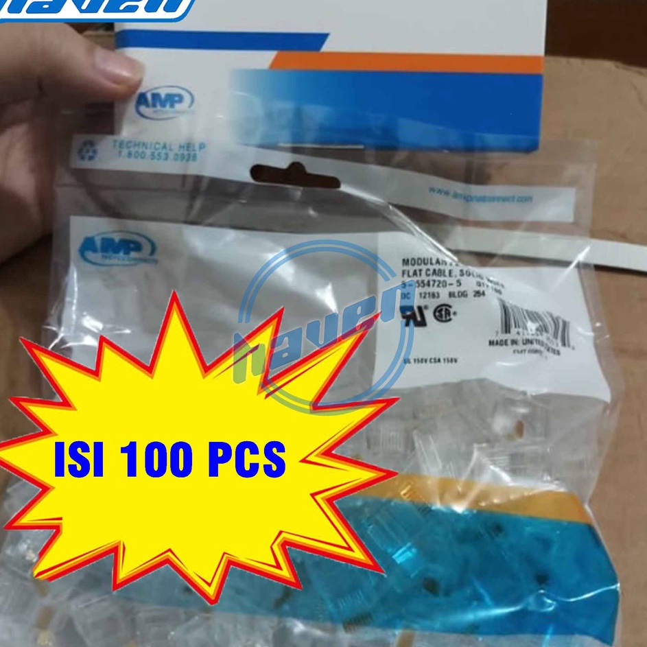 Pilihan Terbaik Rj45 Cat6 Konektor Rj45 Cat6 AMP Konektor LAN Cat6 AMP Connector Rj45 Cat6 AMP LAN K