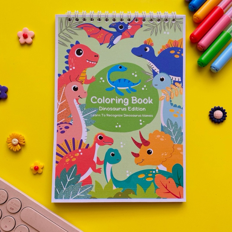 

Dinosaurus Coloring Book For Kids Bilingual Book Indonesia Inggris x B4D3