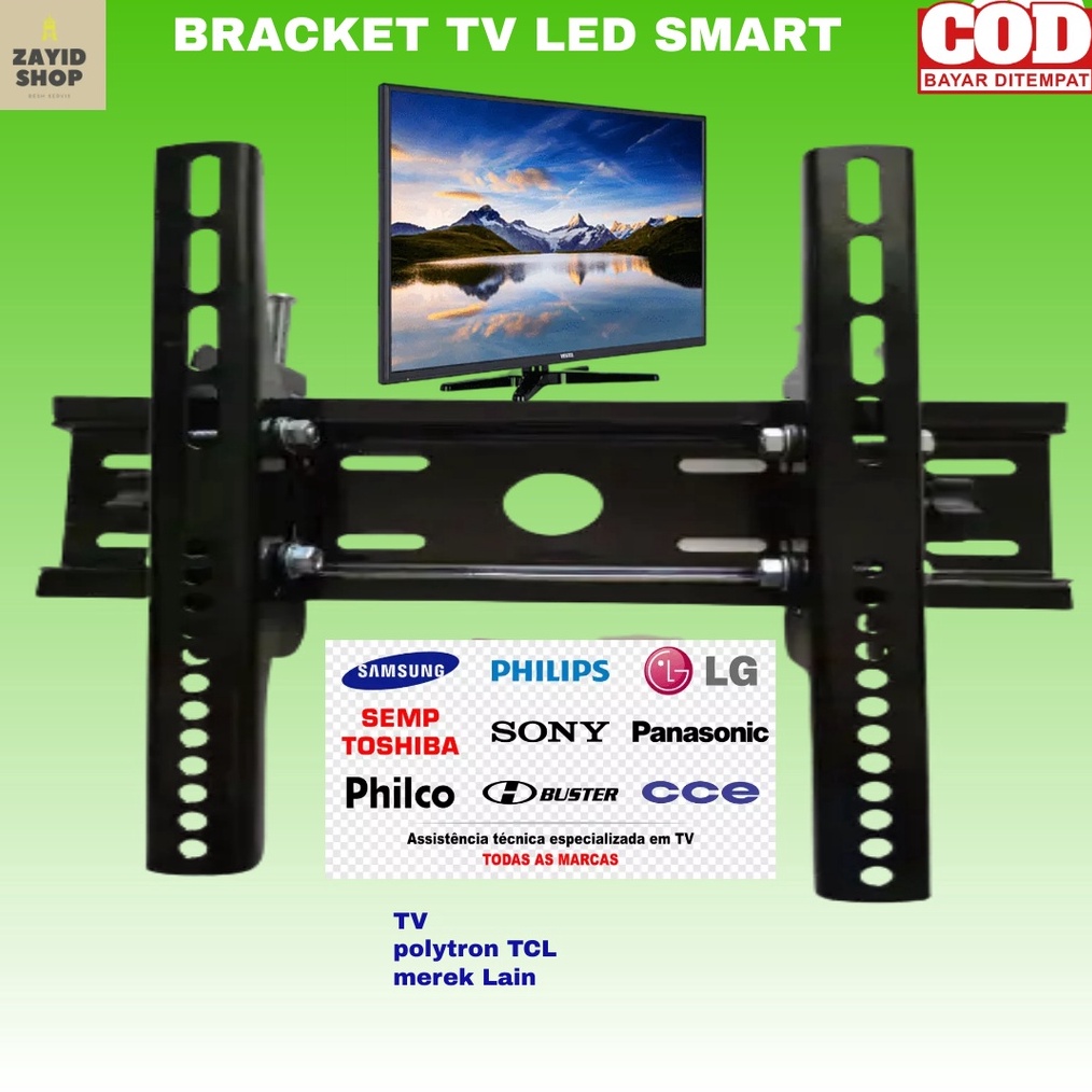 Bracket breket TV LED dan LCD 17 24 32 43 5 inch samsung polytron tv universal tv sharp lg tcl Brake