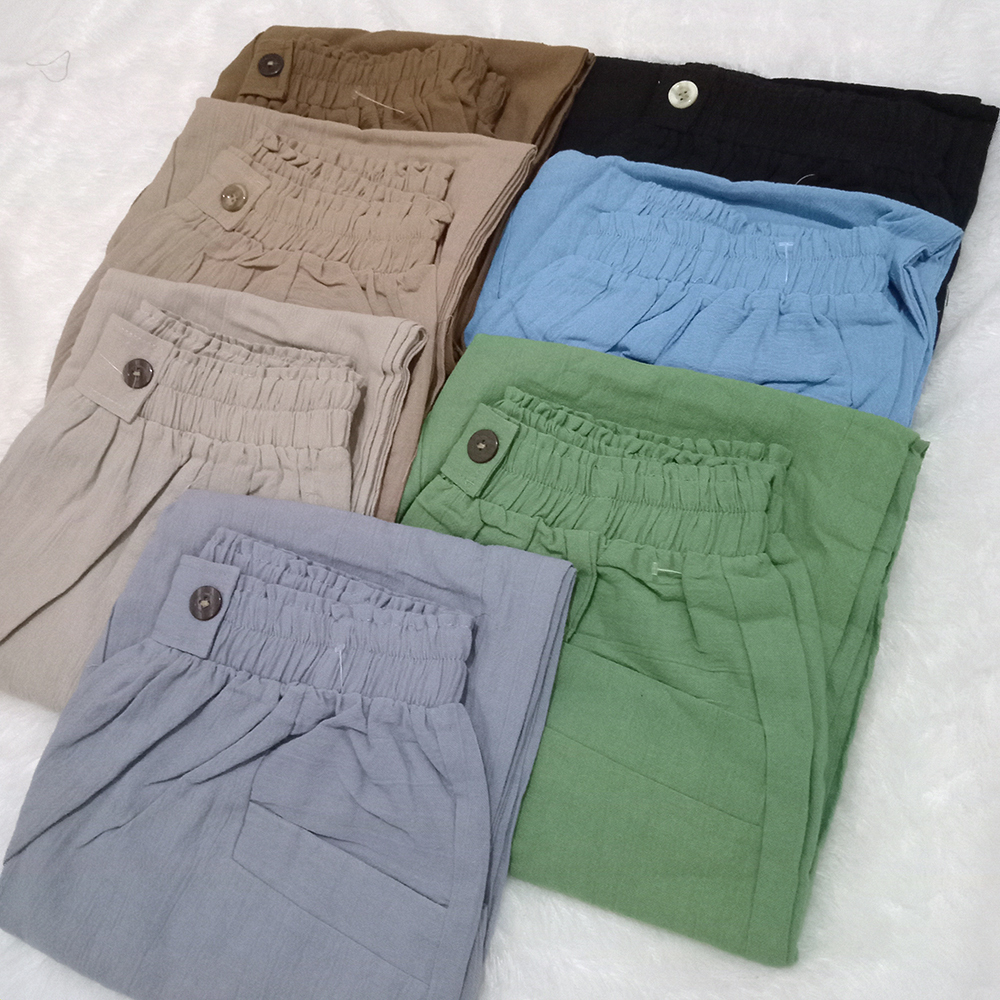 TYN n Crop Pants celana crop kantong depan Bsize Jumbo