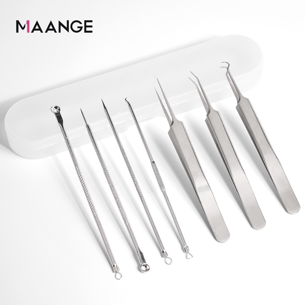 KODE V16C MAANGE 7 PcSet Komedo Jerawat Penghilang Jerawat Pinset 344