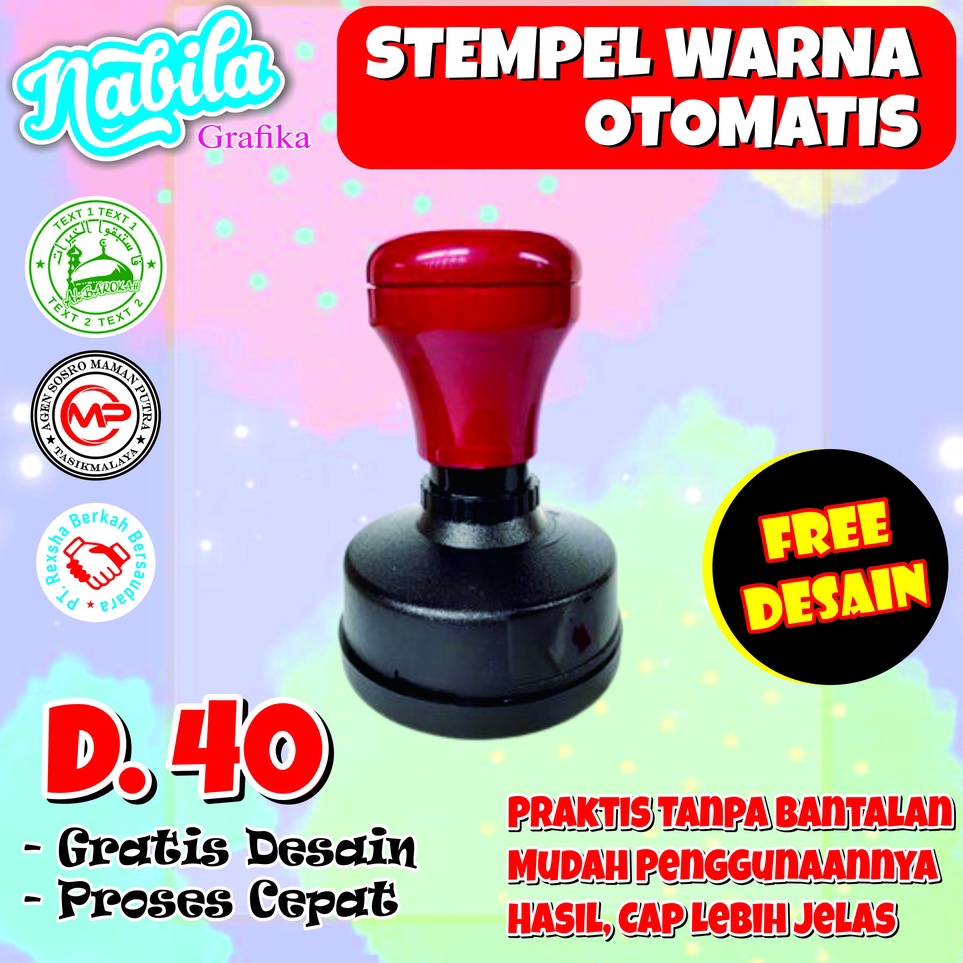 

STEMPEL CUSTOM UKURAN D4 STEMPEL LUNAS STEMPEL NAMA STEMPEL NAMA TOKO CAP STEMPEL OTOMATIS STEMPEL FLASH STEMPEL LOGO CAP LUNAS f V8Y9