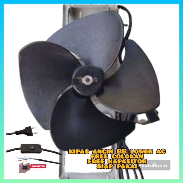 KIPAS ANGIN BLOWER AC 2 PK KHUSUS 4 DAUNHEMAT LISTIK CUMA 25 WATT COLOKAN ON OF x G2N5