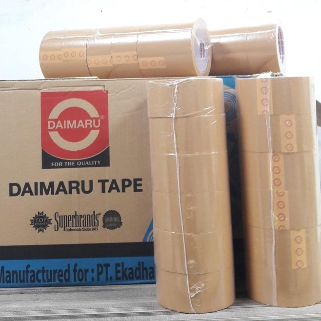 

1 BOX 72 Roll Lakban Daimaru Tape Isolasi Coklat 2 inch x 9 Yard p O8C7