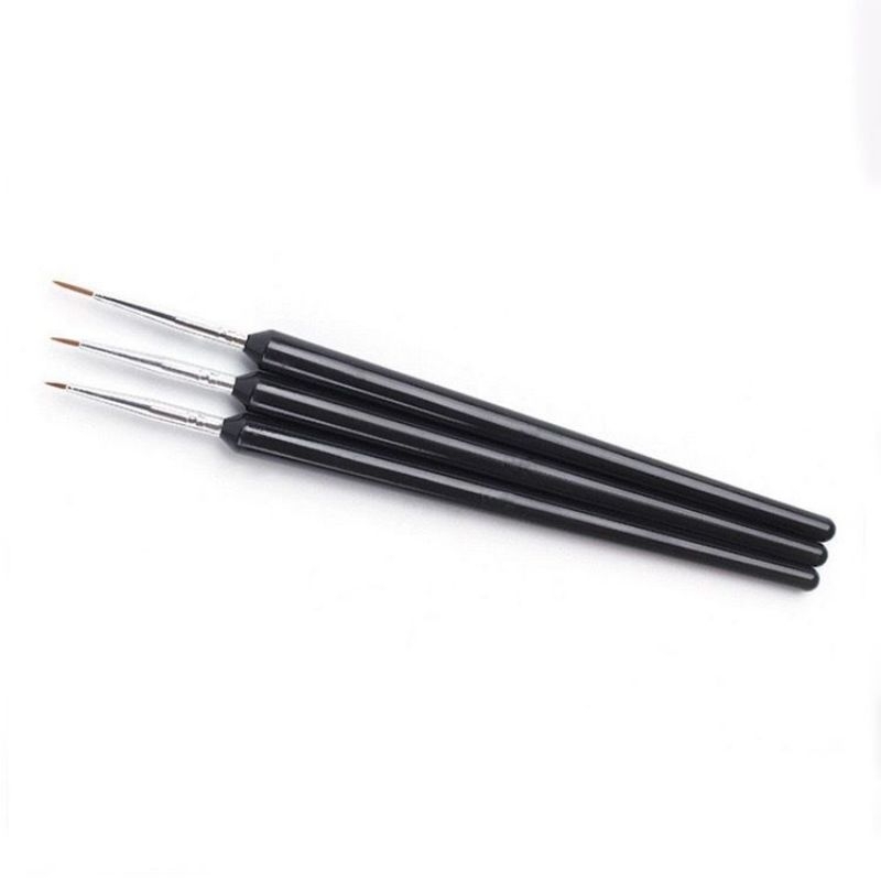 

line brush 1set isi 3pcs warna hitam