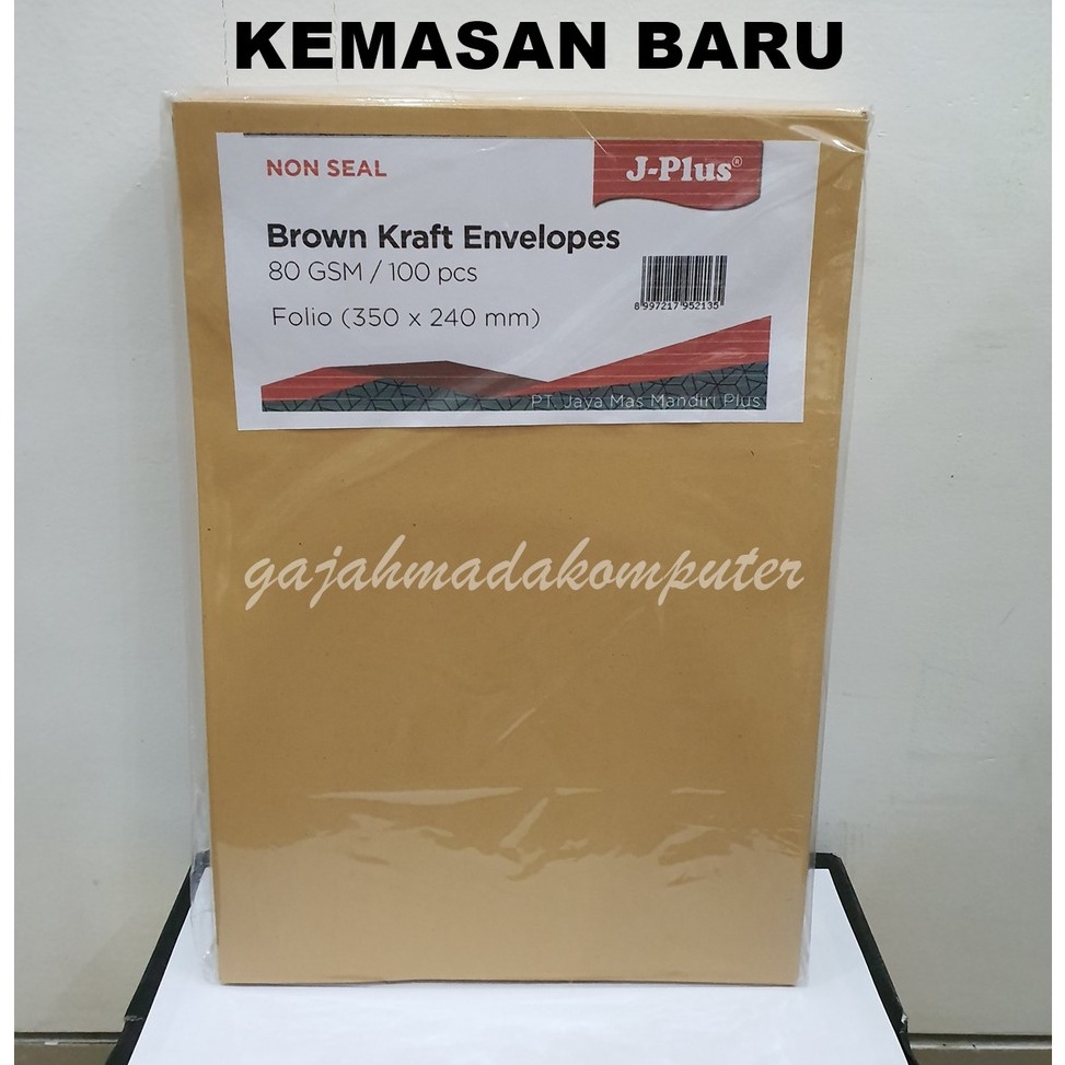 

Amplop Kertas Coklat Samson D merk J Plus uk Folio F4 isi 1pcs o G2V3