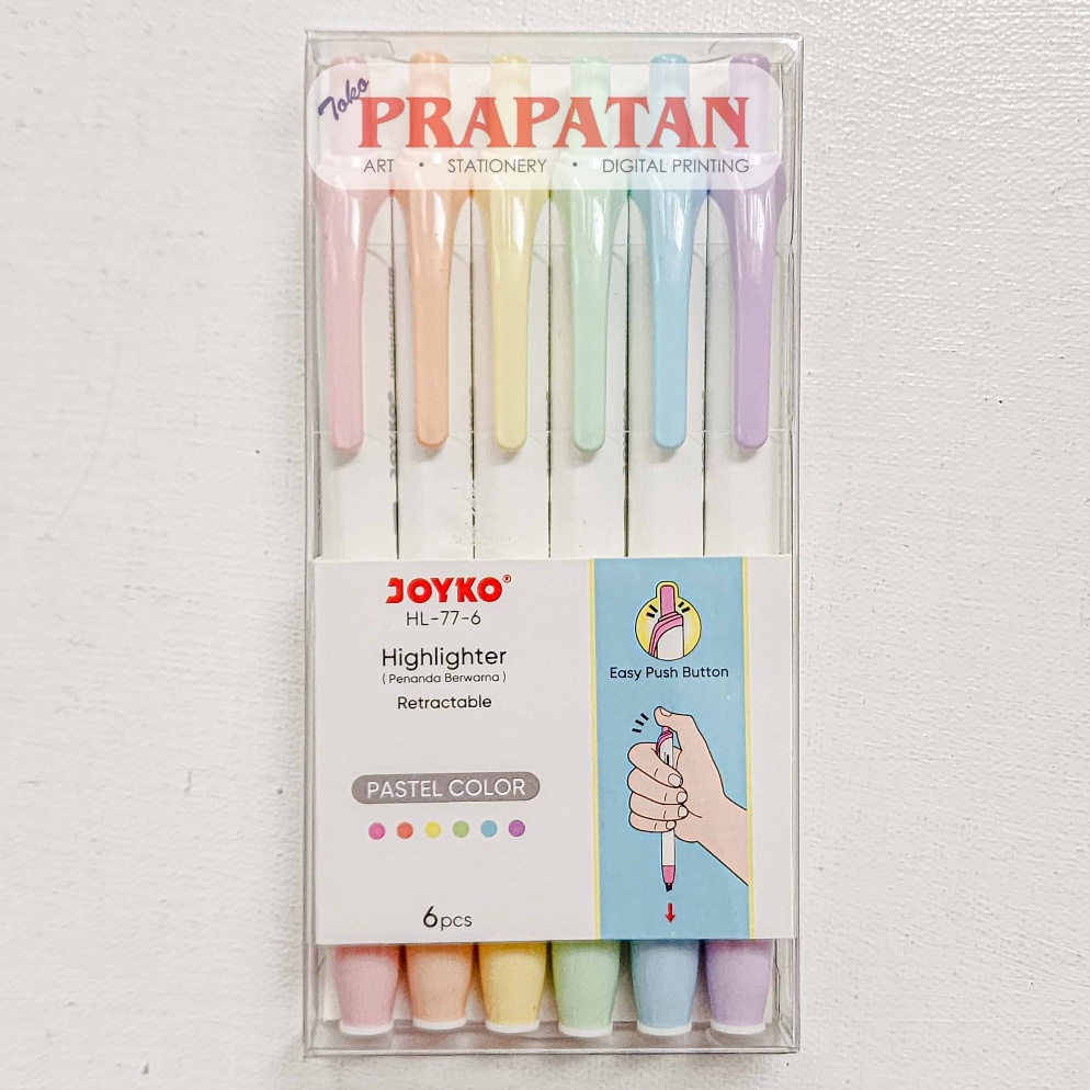 

Joyko HL776 Highlighter Pastel Set 6c Penanda Warna y X6R3