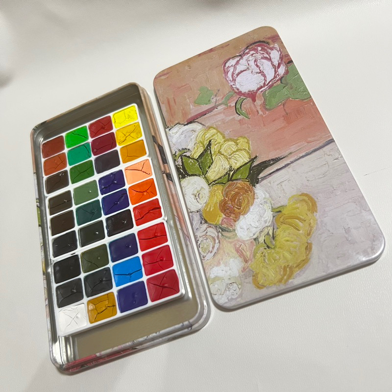 

24 36 Warna Palet Solid Watercolor Nail Art Cat Lukis Air Paste Nail Art Pigments Tin Watercolor Pigmented Pigment Cat Warna Lukis