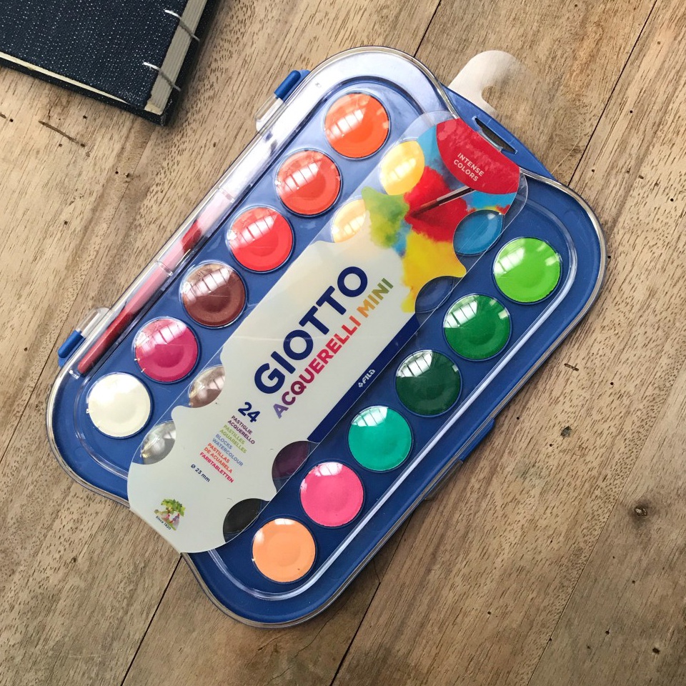 

Giotto Acquerelli Mini Watercolor Cake 24 colors Cat Air Set t A3B7