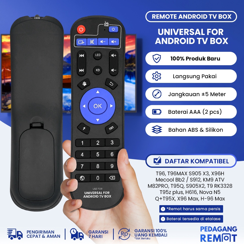 HOT PROMO Remot Remote STB Android TV BOX Universal MeeCool BB2  T96 Max  X96H KM9 ATV  M82 Pro  T95