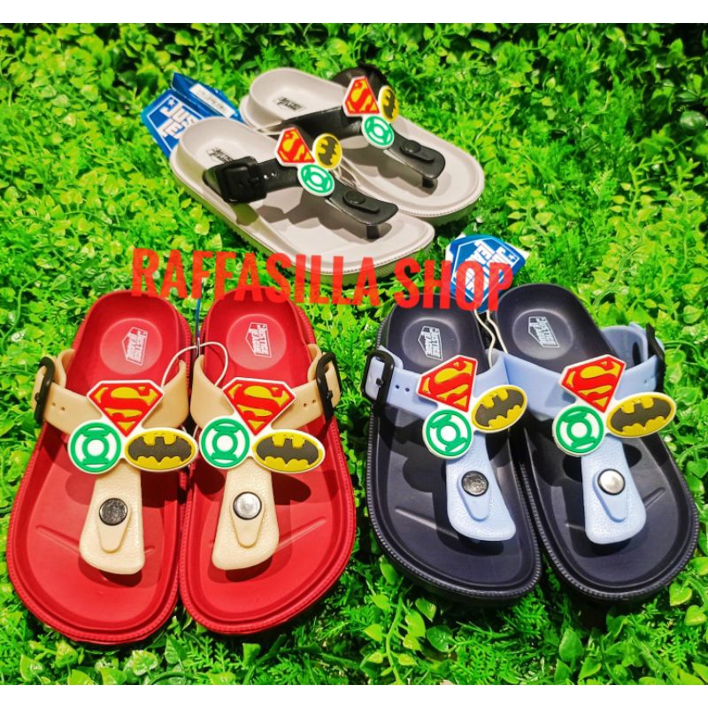 Zandilac Sandal Anak Cowok Justice League Sandal Jepit Laki-laki Fashion