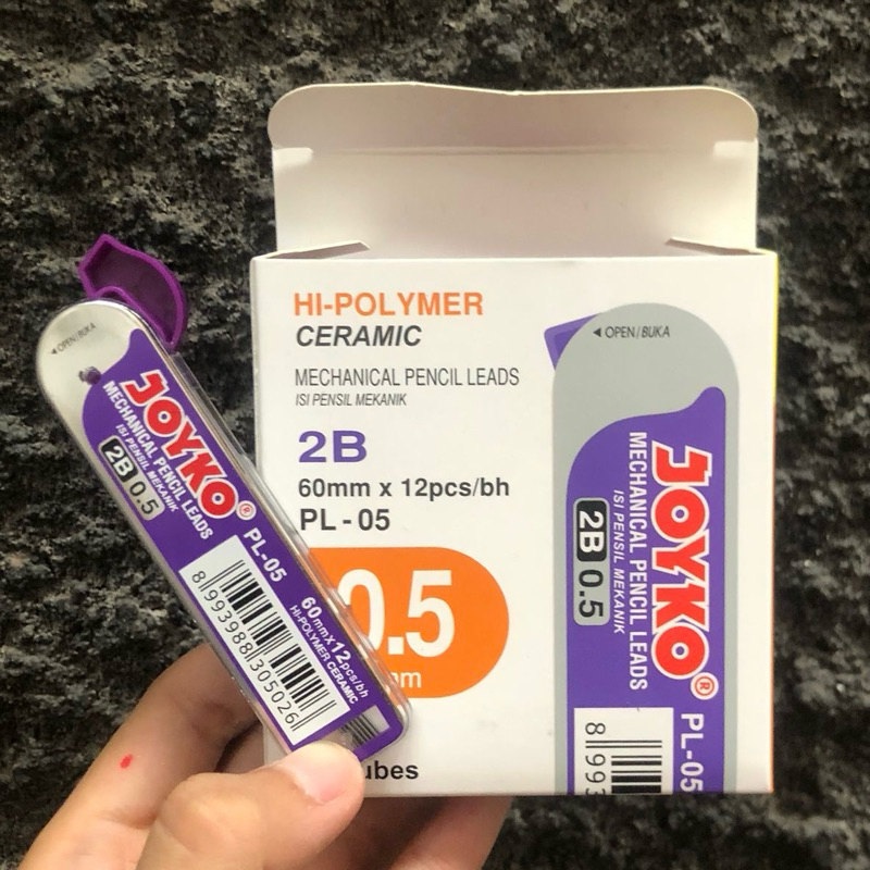 

[TABUNG] Isi pensil mekanik JOYKO 0.5mm 2B/ PL05A24/ pencil lead/ refill pensil mekanik
