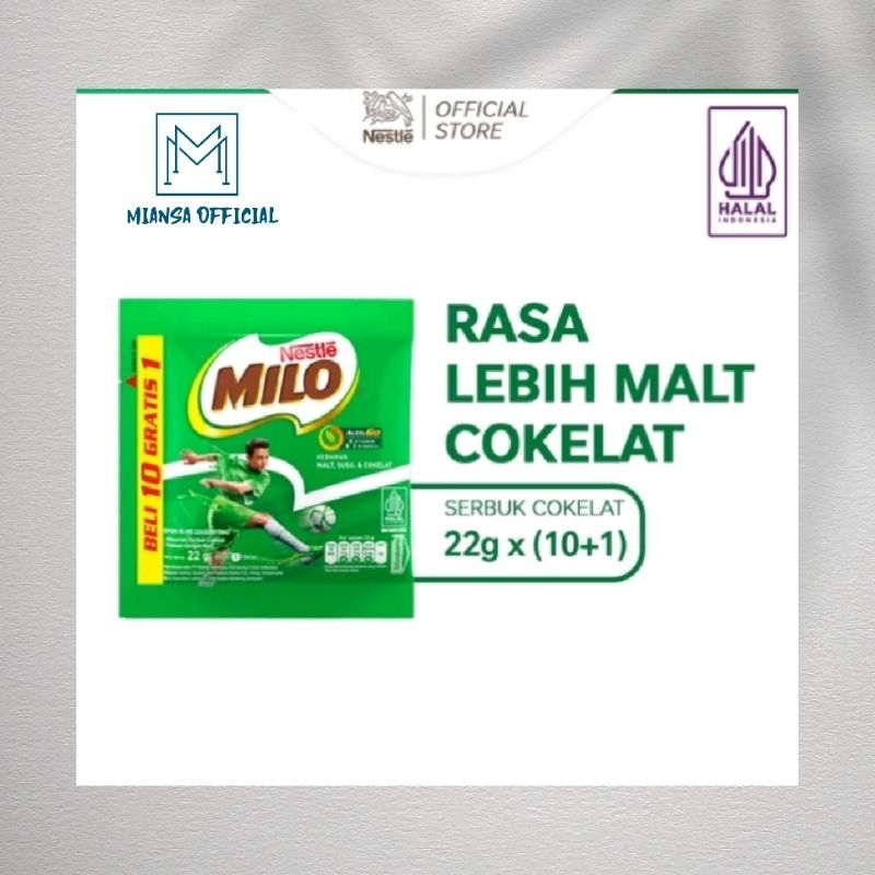 

MILO ACTIV-GO Susu Cokelat Renceng 22gr (10+1)