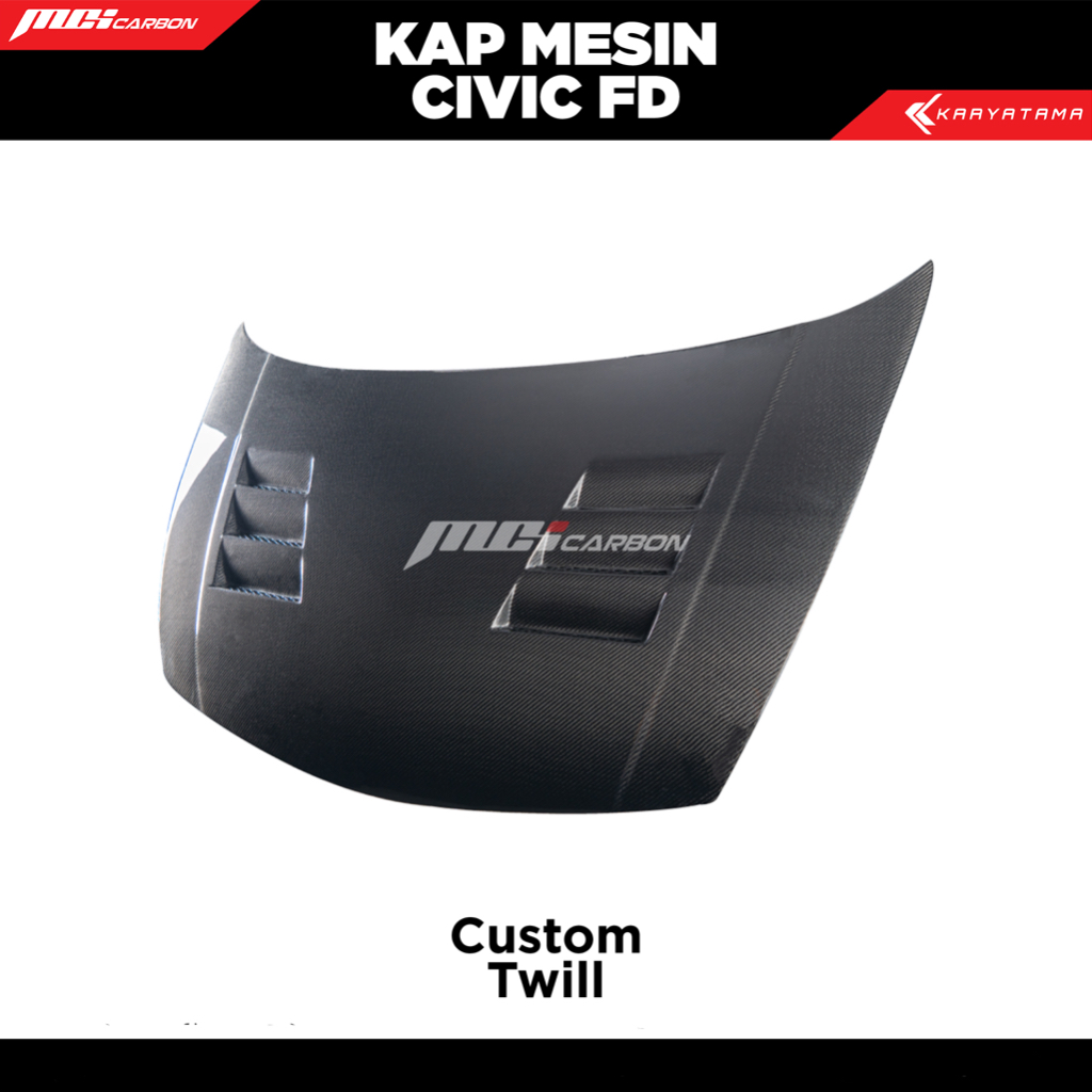 Kap Mesin Carbon Civic FD | MCI Carbon by Karyatama