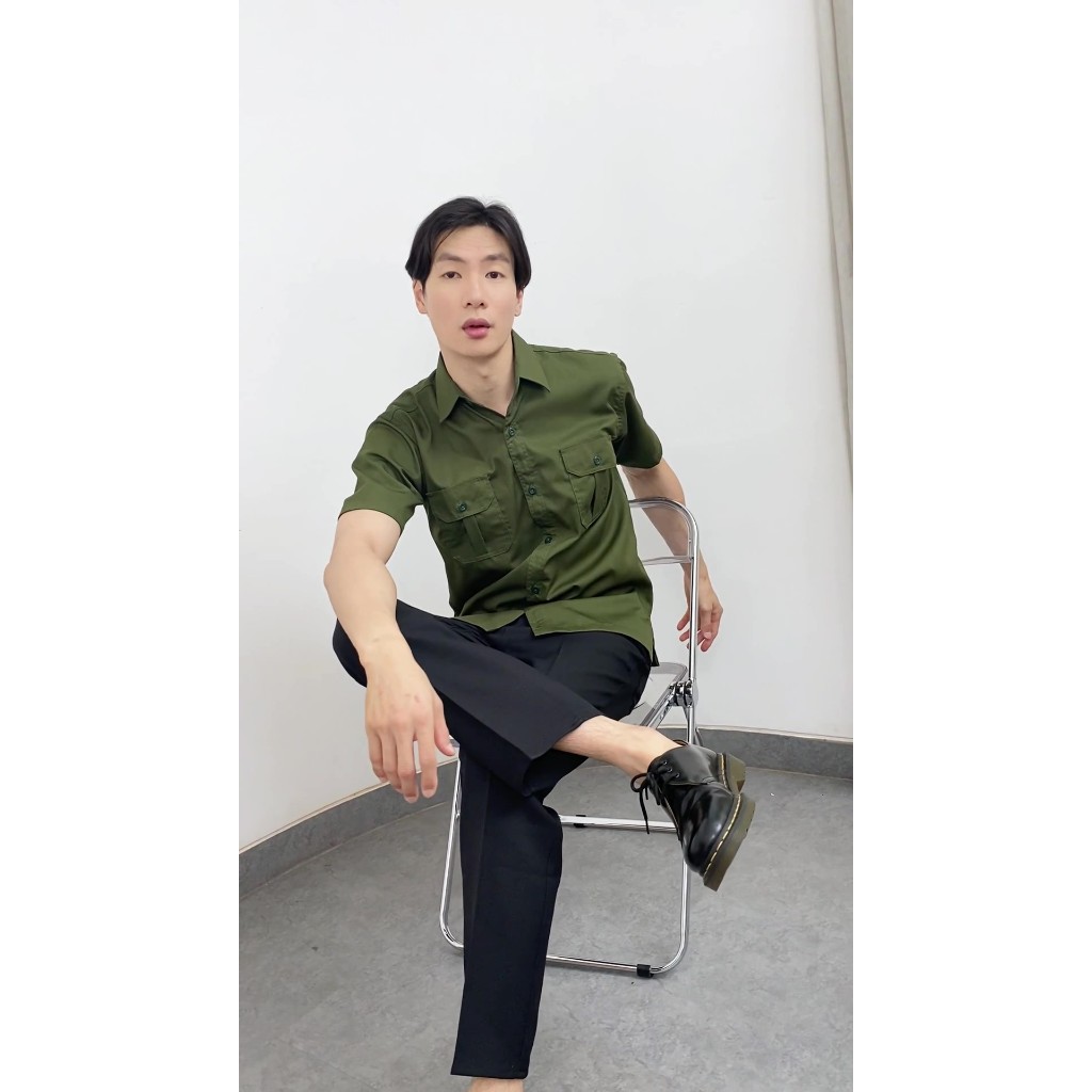 Workshirt Baju Kemeja PDL Lengan Pendek PDH PNS Pria Seragam Pakaian Kerja Taktikal Tactical Dinas L