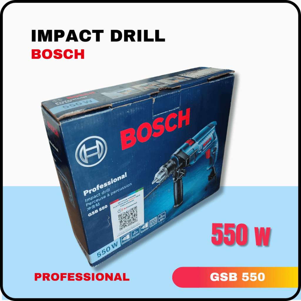 MESIN BOR TEMBOK BOSCH GSB 550W / Impact Drill GSB 550