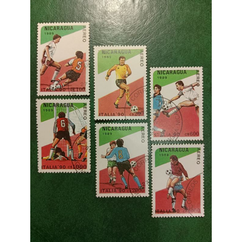 

Prangko Nikaragua 6 Pcs AEREO Italia'90 Tahun 1989 USED