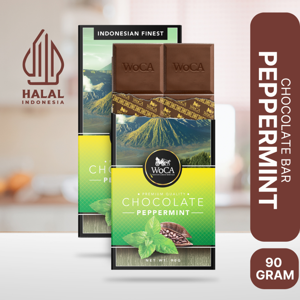 WoCA Coklat Peppermint Premium Chocolate 90 gram