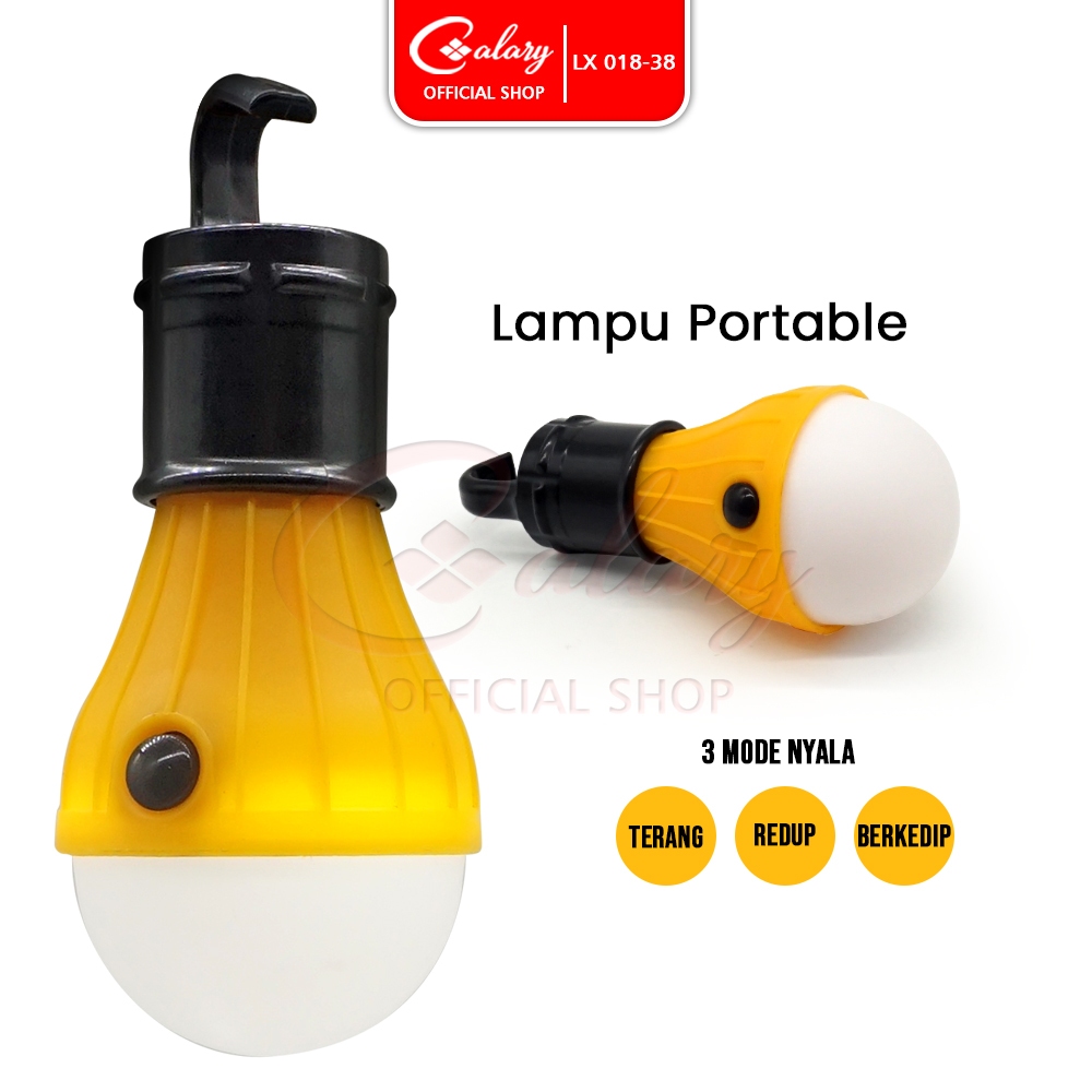 CALARY Lampu LED Gantung Emergency Cas Baterai Bohlam Multifungsi Outdoor 018-38