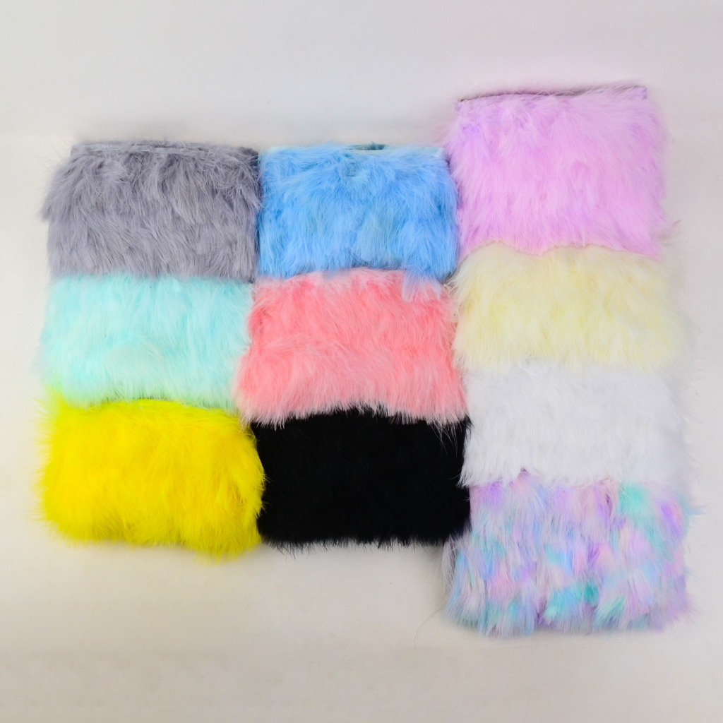 Bulu Turki Turkey Fluff Feathers 9cm | Harga Per 1 Meter | Bulu Halus lembut Fluff Bordir Renda | Is