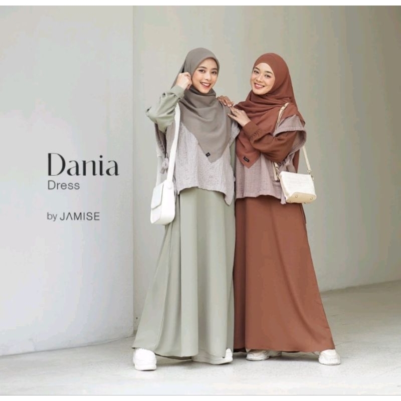 JAMISE - Dania Dress (Gamis & Vest ) | Jamise Syari - Faezia Official Shop | Gamis dan Vest  simple 