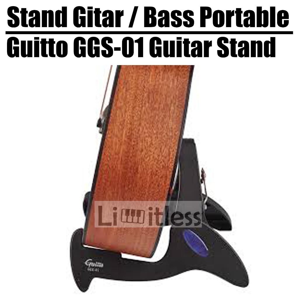 Stand Gitar Akustik / Elektrik | Stand Bass Elektrik Portable Bisa Dilipat