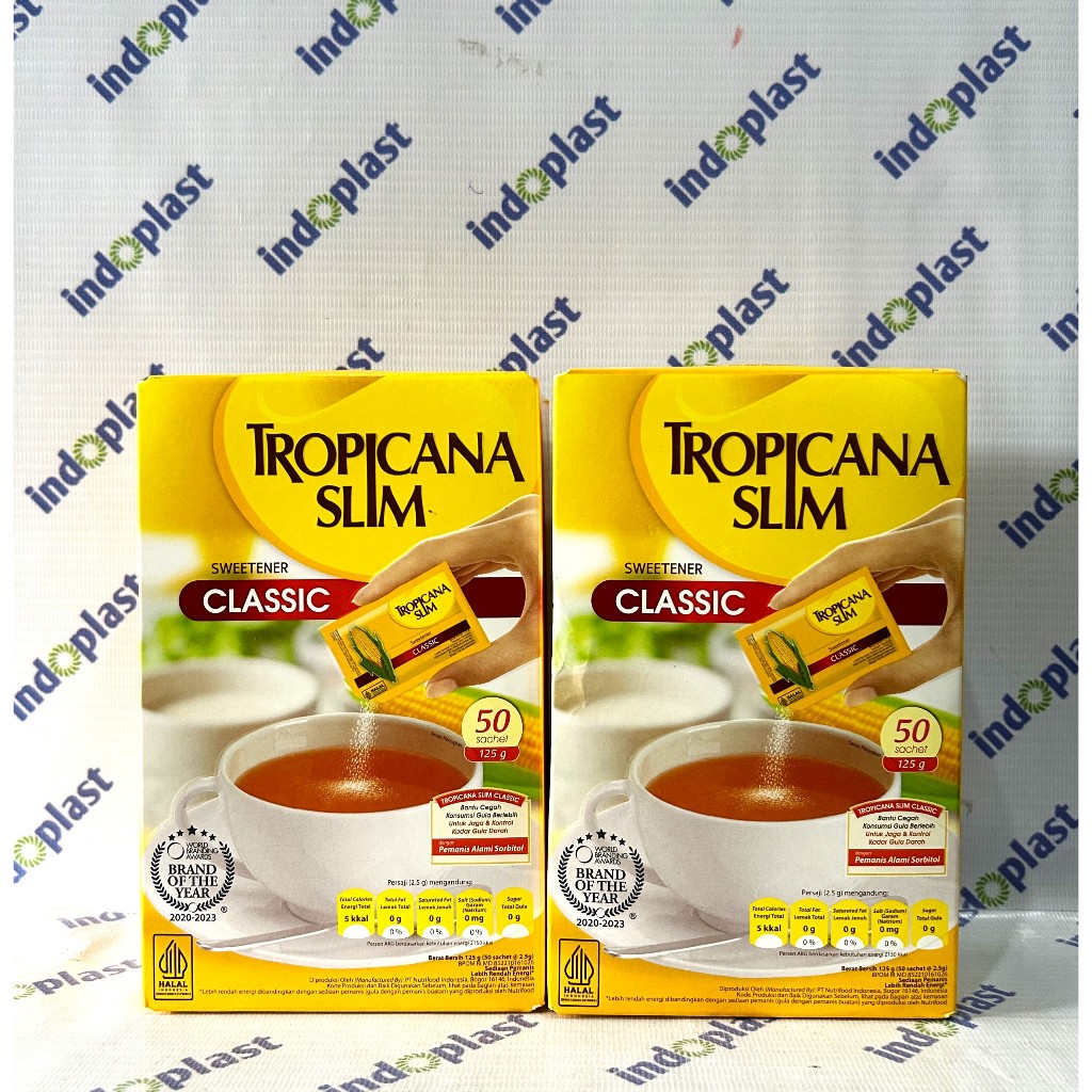 

Tropicana Slim Sweetener Classic 50 Sachet - Pemanis untuk Bantu Batasi Gula