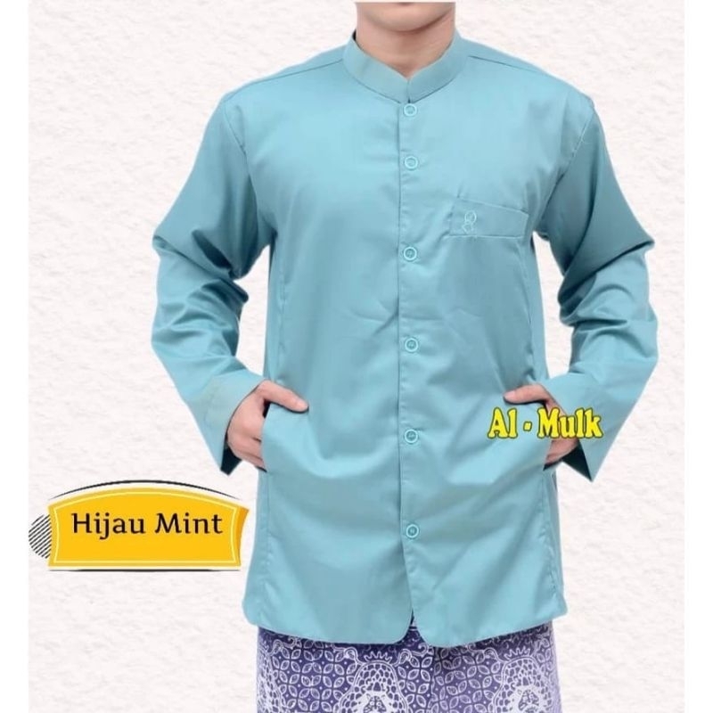 baju Koko pria haibah saku samping Koko ammu