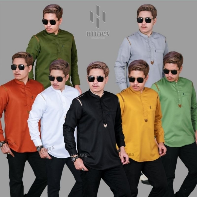 HILWA TERBARU Kemeja baju koko melayu Premium Baju koko Hilwa collection motif HAZARD SERIES Kemeja 