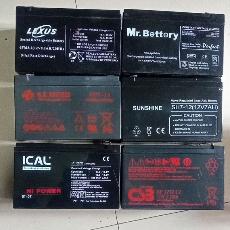 battery ups 12v 7ah bekas