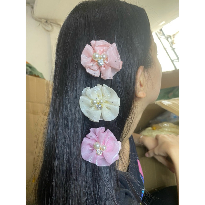 Aksesoris Rambut Jepitan Bunga Jedai Kain Motif Bunga Jepitan rambut bunga handmade / jepitan rambut