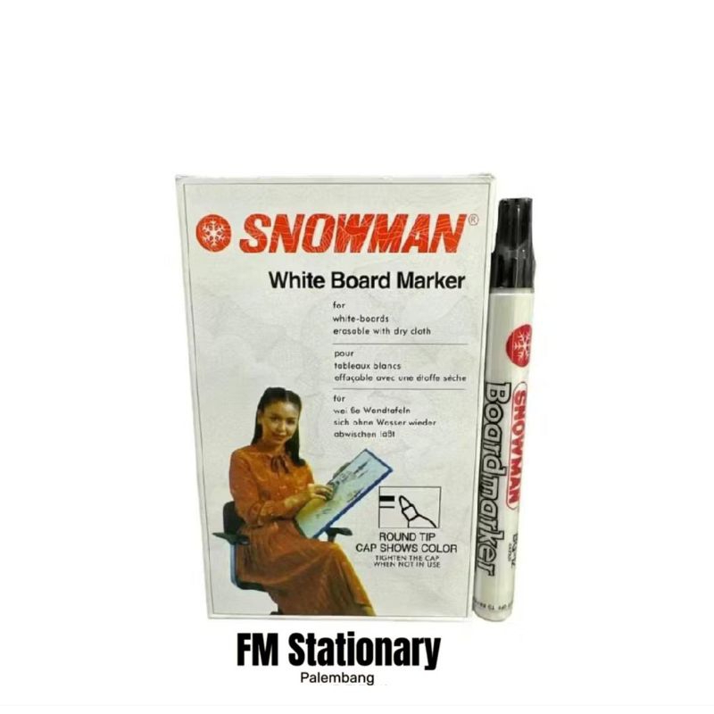 spidol snowman white board ( 1 KOtak )