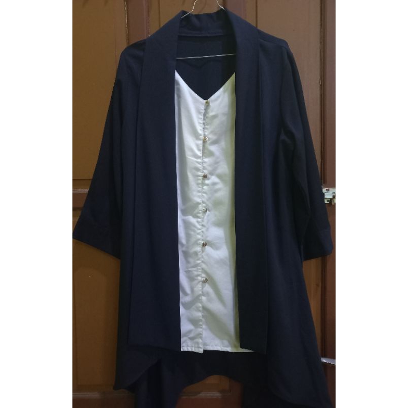 PRELOVED BLOUSE NAVY