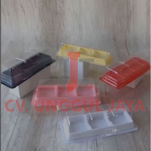 (25pcs) Mika Mooncake 50-63 Gr Kotak Lubang 3 Mika Moci fruit Mika Bolu gulung Mika kue bulan