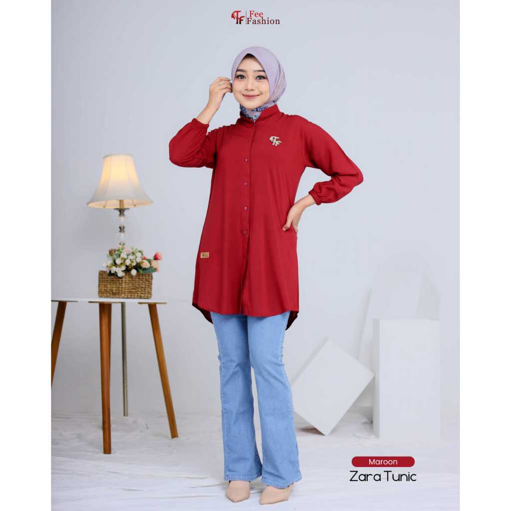 ZARA TUNIC BY FEE FASHION || TUNIK VIRAL || TUNIK POLOS MURAH || TUNIK RAYON POLOS || TUNIK LENGAN P